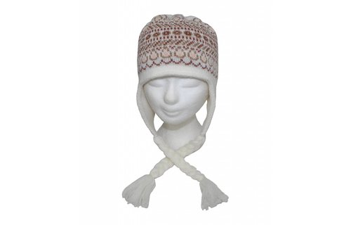 Gebreide Skimuts Loman Ecru/Beige Gebreide Skimuts Loman Ecru/Beige