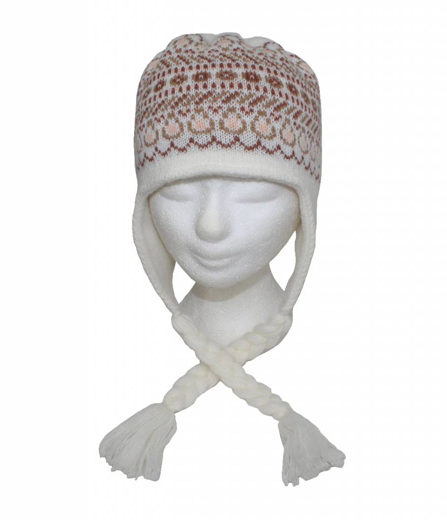 Gebreide Skimuts Loman Ecru/Beige Gebreide Skimuts Loman Ecru/Beige