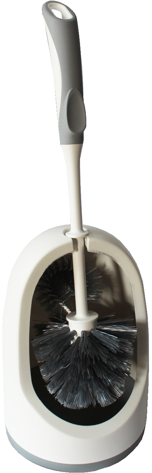 WC Set - borstel met lip en houder  york prestige - grijs/wit