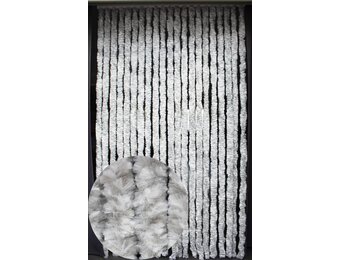 Vliegengordijn kattenstaart 100x220 cm Wit / Grijs mix