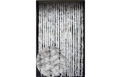 Vliegengordijn kattenstaart 100x220 cm Wit / Grijs mix