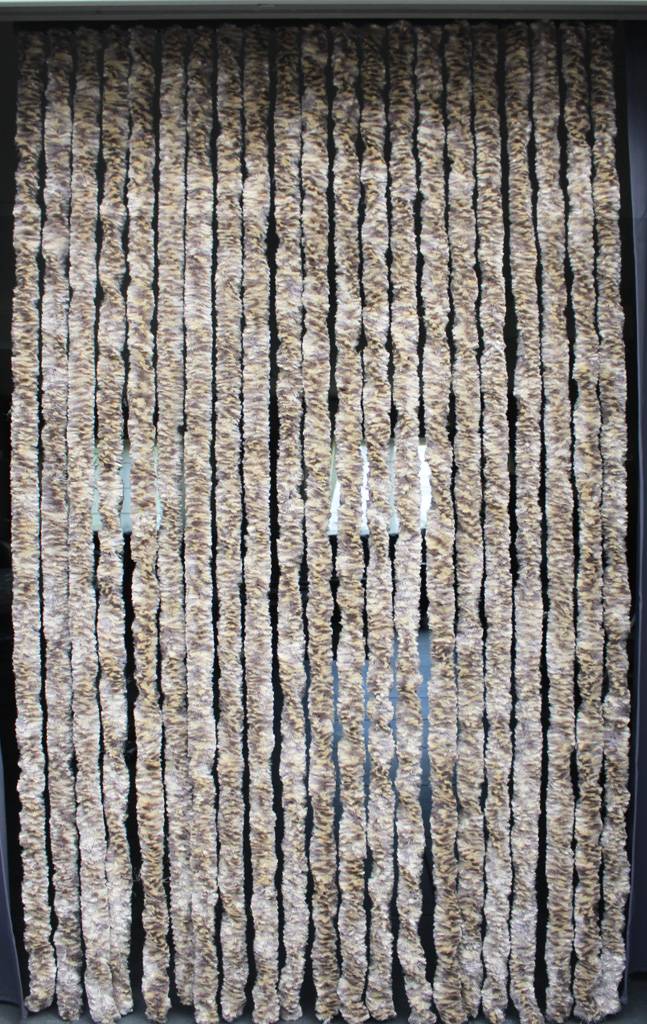 Vliegengordijn kattenstaart 90x220 cm Wit/Bruin Mix Vliegengordijn kattenstaart 90x220 cm Wit/Bruin Mix