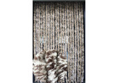 Vliegengordijn kattenstaart 90x220 cm Wit/Bruin Mix