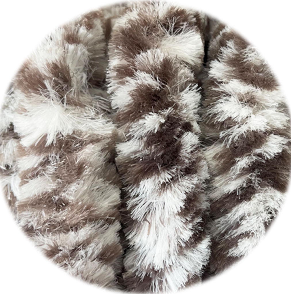 Vliegengordijn kattenstaart 90x220 cm Wit/Bruin Mix Vliegengordijn kattenstaart 90x220 cm Wit/Bruin Mix