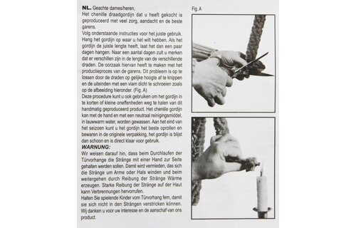 Vliegengordijn kattenstaart 100x220 cm Wit/Bruin Mix