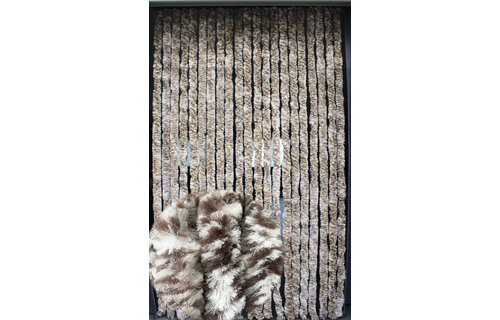 Vliegengordijn kattenstaart 100x220 cm Wit/Bruin Mix