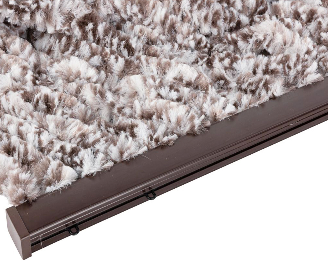 Vliegengordijn kattenstaart 100x220 cm Wit/Bruin Mix