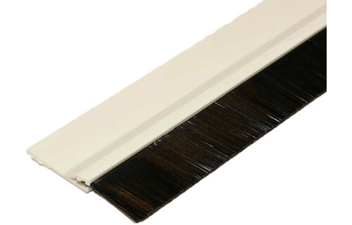 Zelfklevende deurstrip met borstel 1 m.  / 4,8 cm  wit