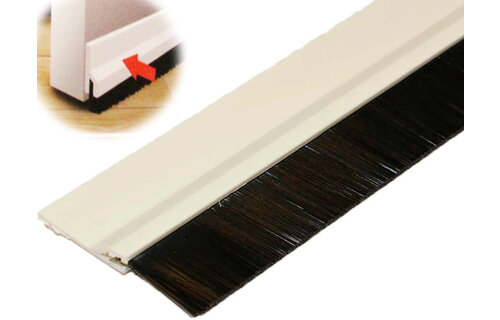 Zelfklevende deurstrip met borstel 1 m.  / 4,8 cm  wit