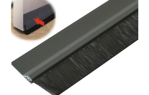Zelfklevende deurstrip met borstel 1 m.  / 4,8 cm  grijs Zelfklevende deurstrip met borstel 1 m.  / 4,8 cm  grijs