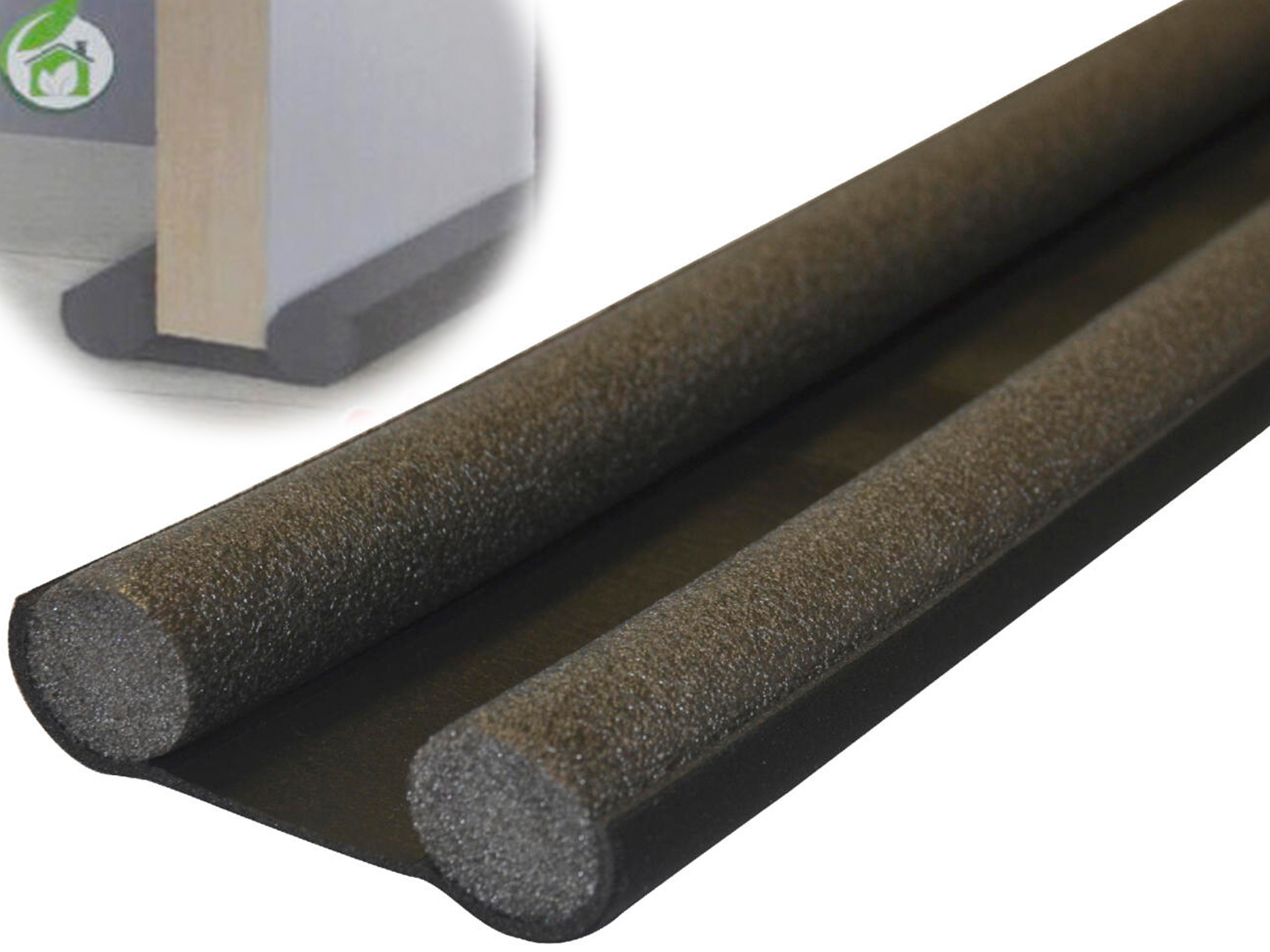 Cool Stop dubbele deur tochtstrip 95cm  x 10cm  - zwart