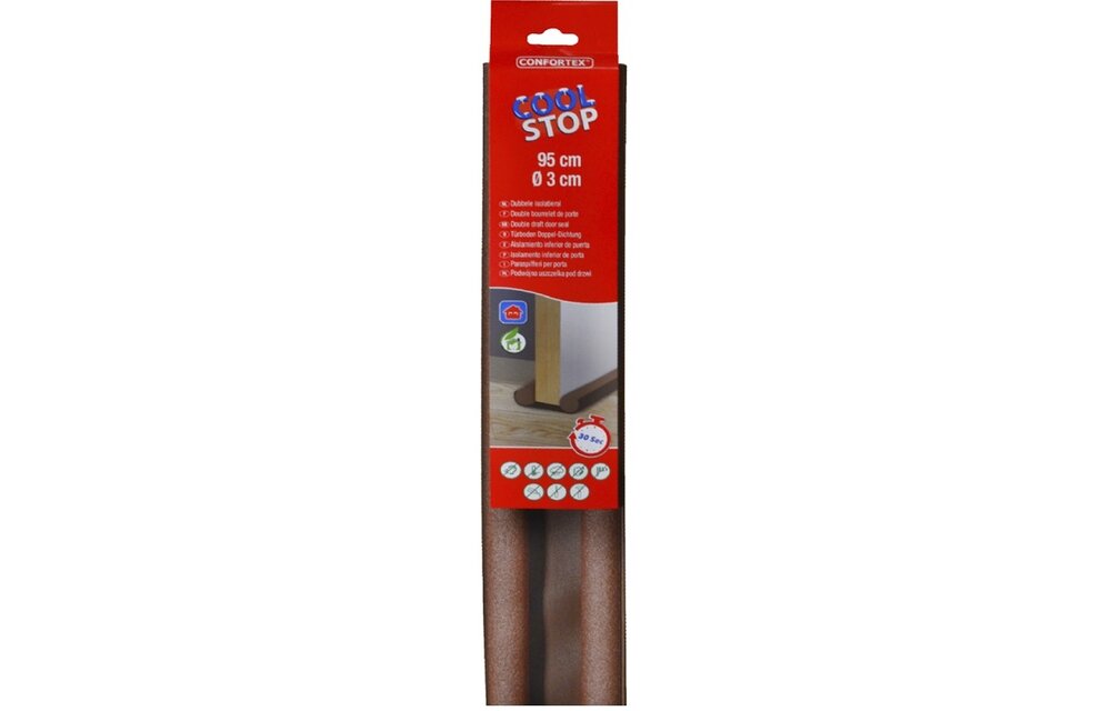 Cool Stop dubbele deur tochtstrip 95cm x 10cm - bruin Cool Stop dubbele deur tochtstrip 95cm x 10cm - bruin