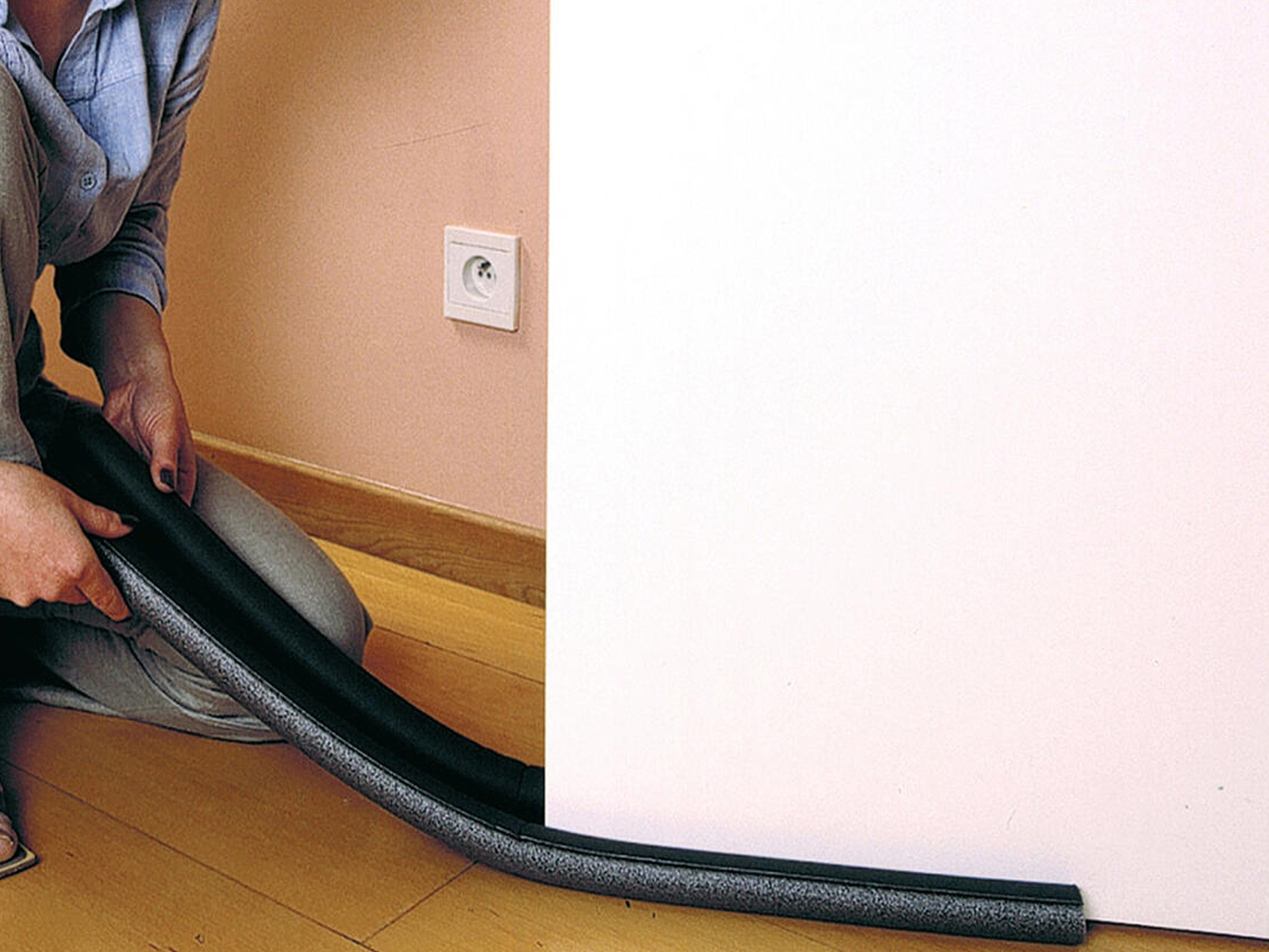 Cool Stop dubbele deur tochtstrip 95cm  x 10cm  - grijs