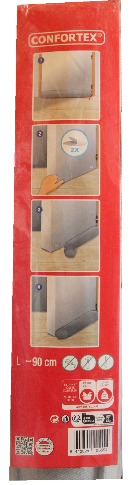 Magnetische Tochtrol - 90 cm. grijs Magnetische Tochtrol - 90 cm. grijs