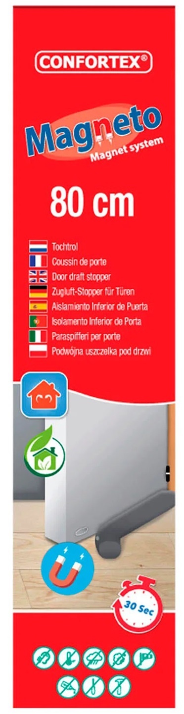 Magnetische Tochtrol -  80 cm.   antraciet Magnetische Tochtrol -  80 cm.   antraciet