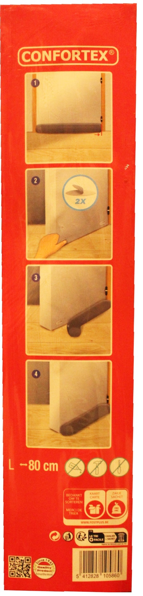 Magnetische Tochtrol -  80 cm.   antraciet Magnetische Tochtrol -  80 cm.   antraciet