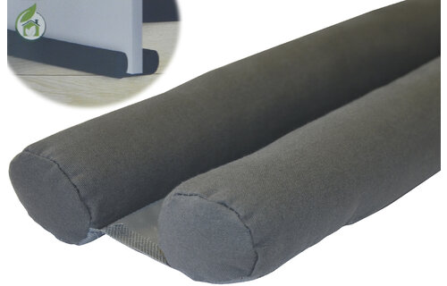 Plushy dubbele deur tochtstopper 80cm - Antraciet