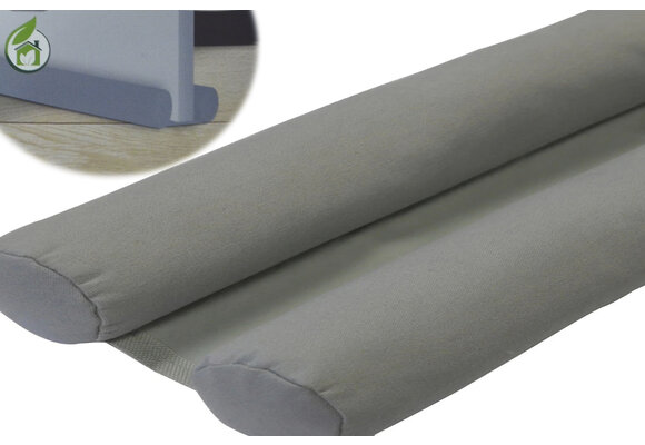 Plushy dubbele deur tochtstopper 80cm - Grijs