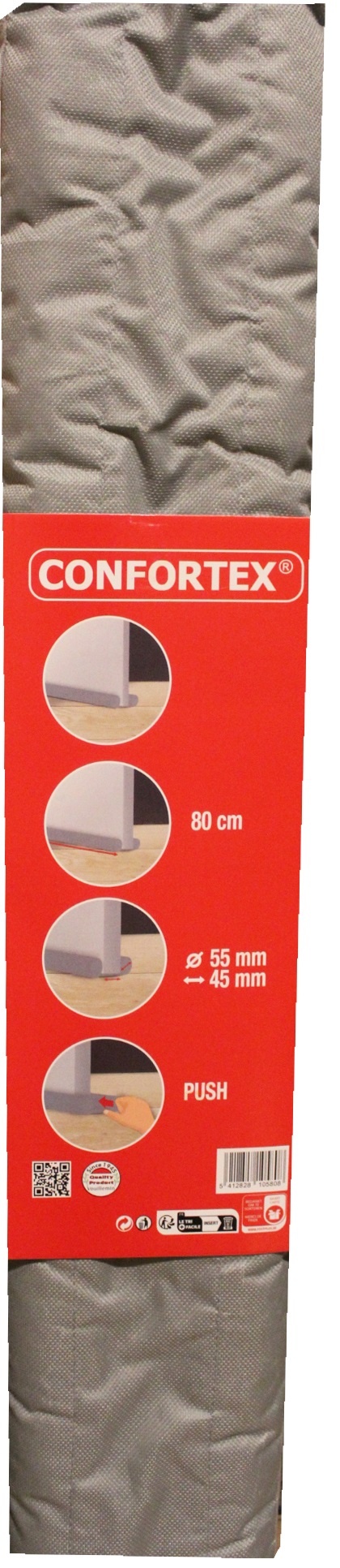 Plushy dubbele deur tochtstopper 80cm - Grijs Plushy dubbele deur tochtstopper 80cm - Grijs