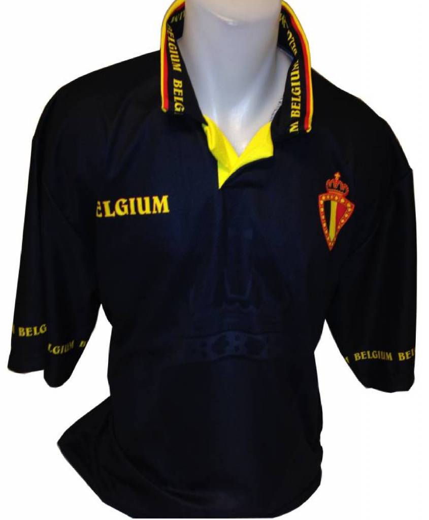 Voetbal t-shirt België zwart | Megatip.be