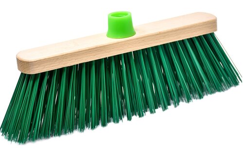 Straatbezem hout 35 cm  met steelhouder Straatbezem hout 35 cm  met steelhouder