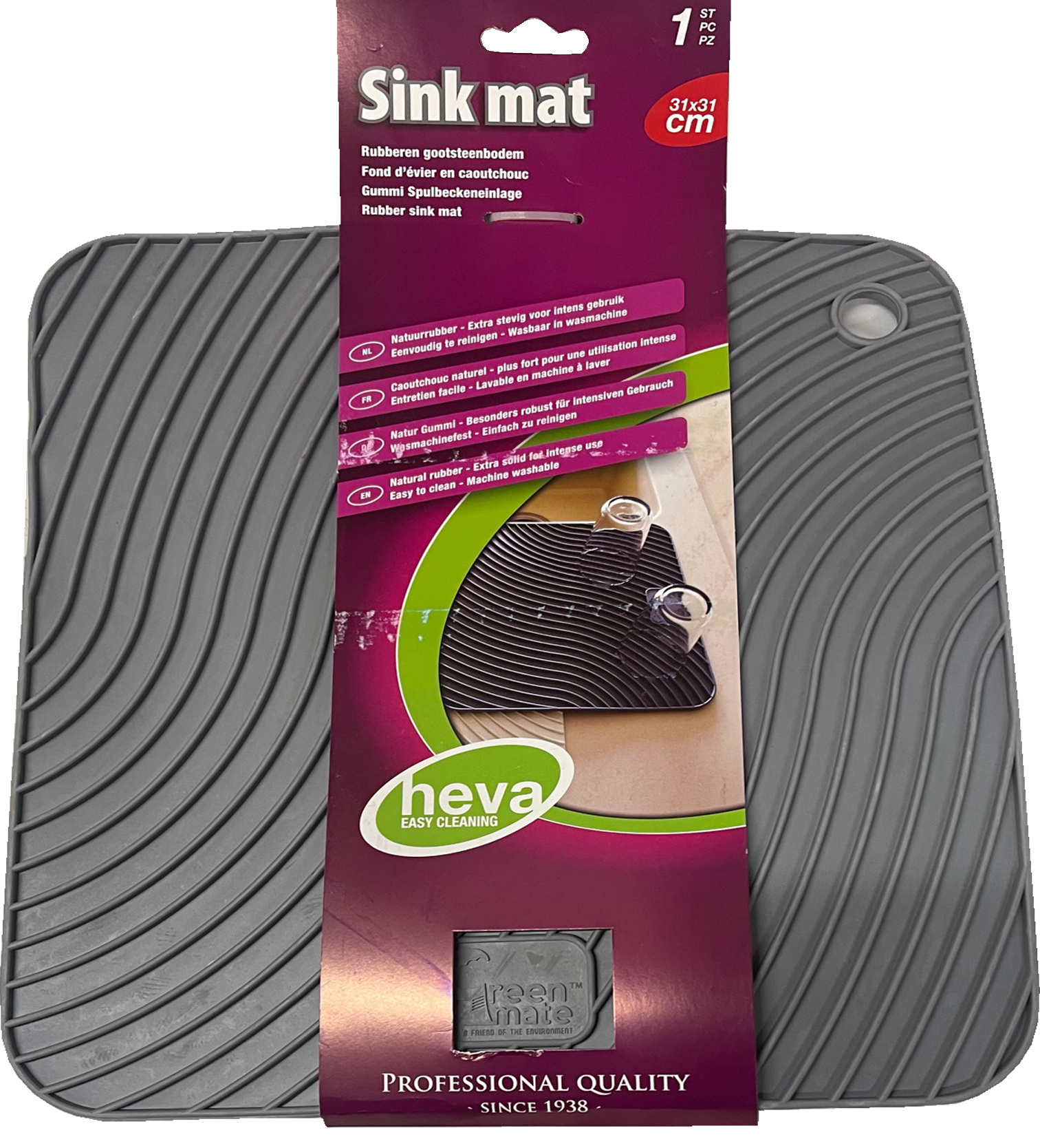 Rubberen Gootsteenmat 31 x 31 cm