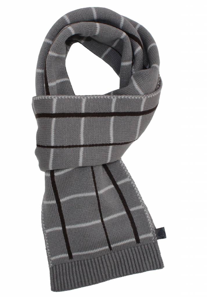 Sjaal gestreept Grijs/Bruin/wit