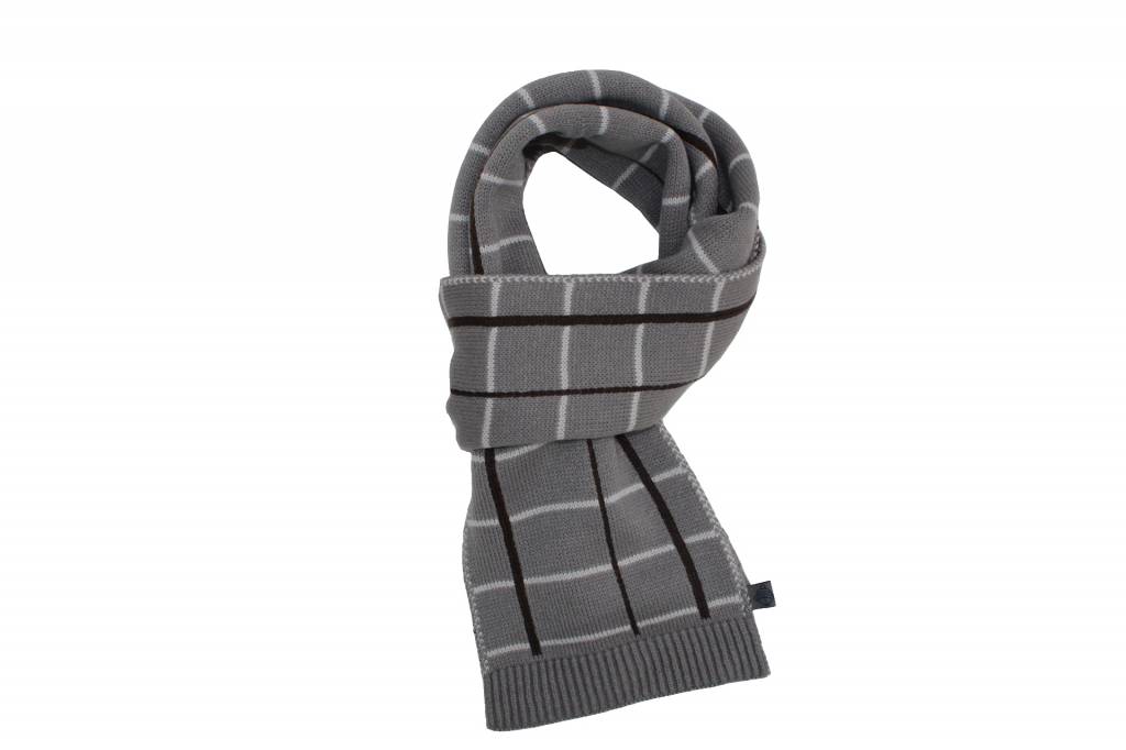 Sjaal gestreept Grijs/Bruin/wit