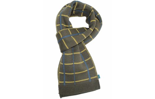 Sjaal gestreept Kaki/blauw/oker Sjaal gestreept Kaki/blauw/oker