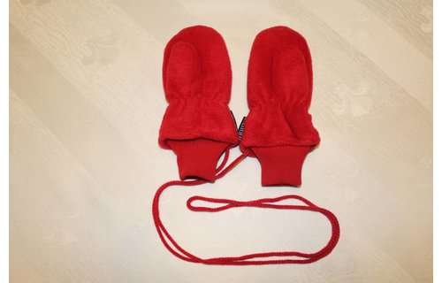 Fleece wanten kinderen Rood