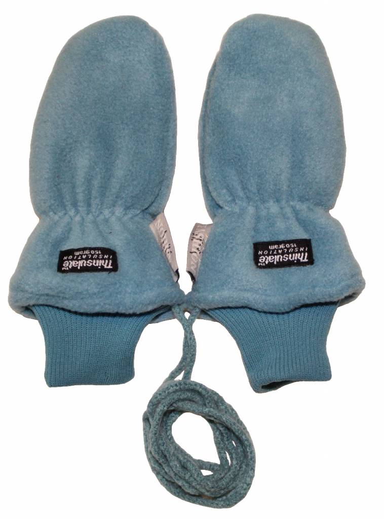 Fleece wanten kinderen licht Blauw