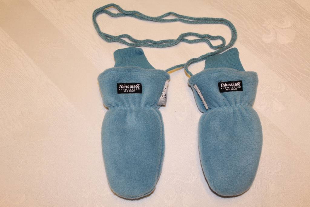 Fleece wanten kinderen licht Blauw