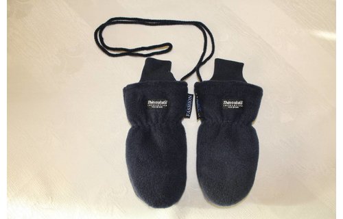 Fleece wanten kinderen navy Blauw