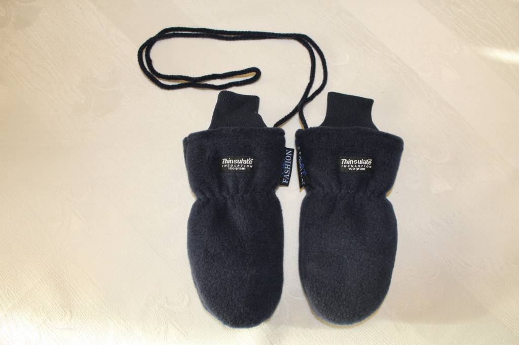 Fleece wanten kinderen navy Blauw