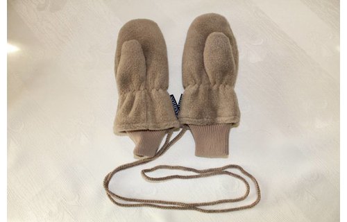 Fleece wanten kinderen Beige