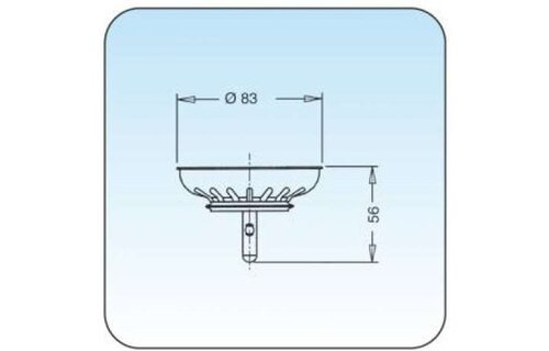 Lira Korfplug / Zeef voor Franke Spoelbakken - 133.0175.966