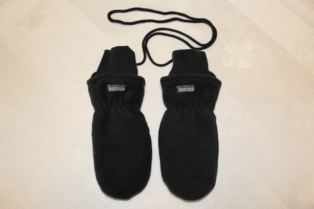 Fleece wanten kinderen Zwart