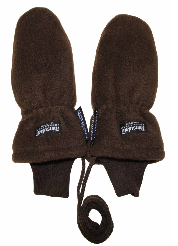 Fleece wanten kinderen Bruin