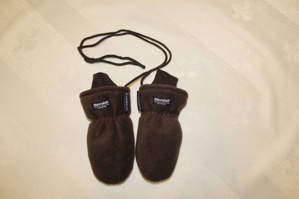 Fleece wanten kinderen Bruin