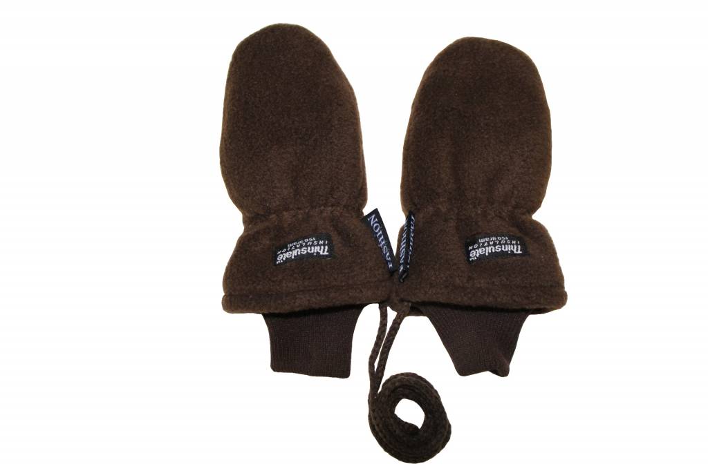 Fleece wanten kinderen Bruin