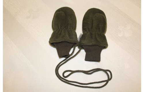 Fleece wanten kinderen Kaki