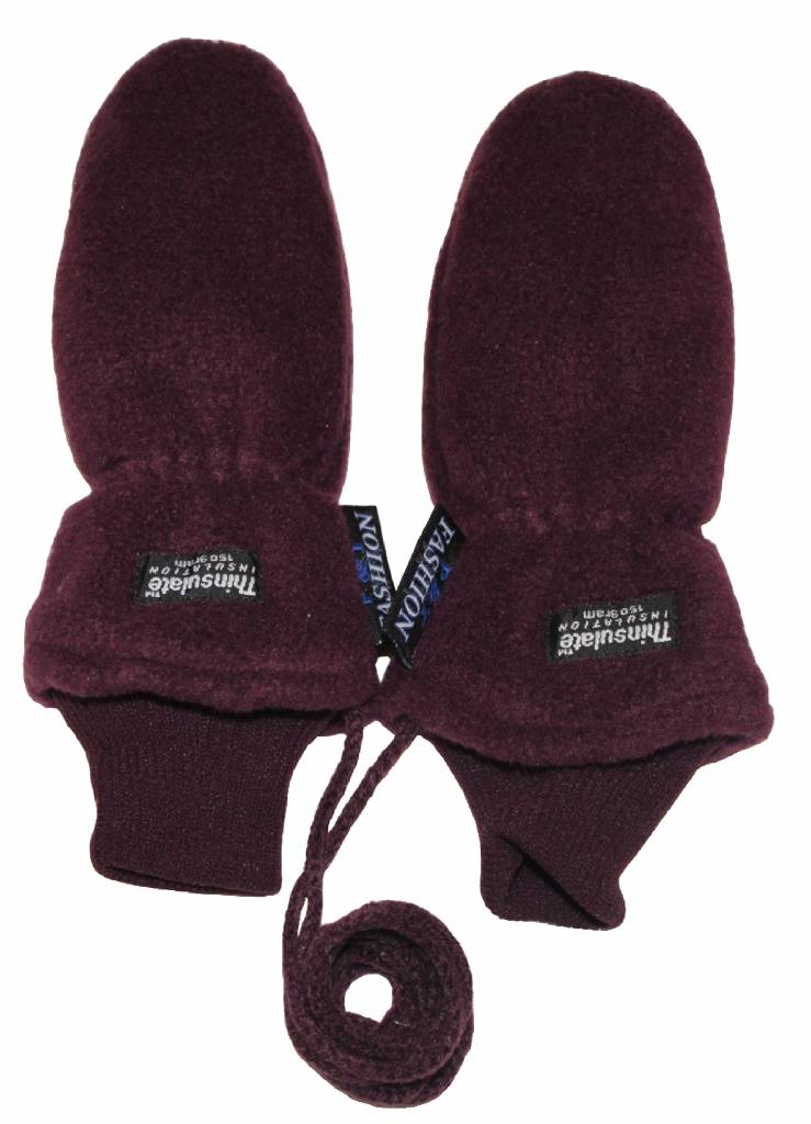 Fleece wanten kinderen Mauve