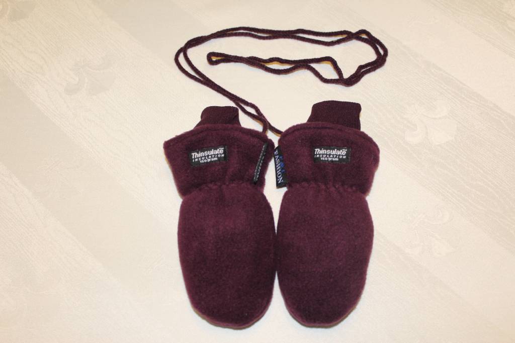 Fleece wanten kinderen Mauve