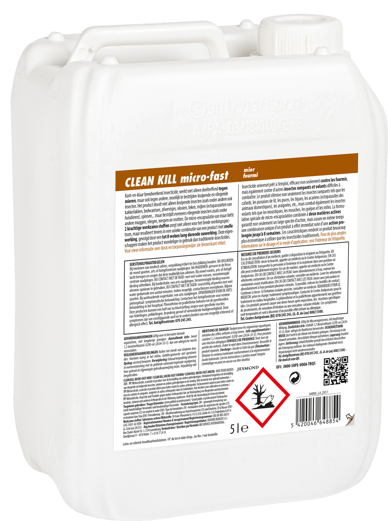 Clean Kill  insecticide tegen mieren  5 Liter