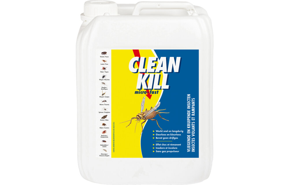 Clean Kill Micro-Fast 5000ml "Gebruiksklaar insecticide tegen ongedierte" Navulling Clean Kill Micro-Fast 5000ml "Gebruiksklaar insecticide tegen ongedierte" Navulling