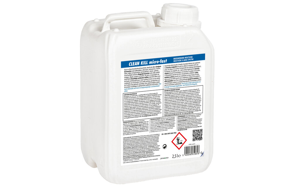 Clean Kill Micro-Fast 2500 ml. "Gebruiksklaar insecticide tegen ongedierte" Navulling Clean Kill Micro-Fast 2500 ml. "Gebruiksklaar insecticide tegen ongedierte" Navulling