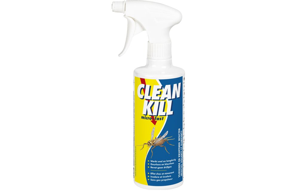 Clean Kill Micro-Fast 500ml " Gebruiksklaar insecticide tegen ongedierte " Clean Kill Micro-Fast 500ml " Gebruiksklaar insecticide tegen ongedierte "