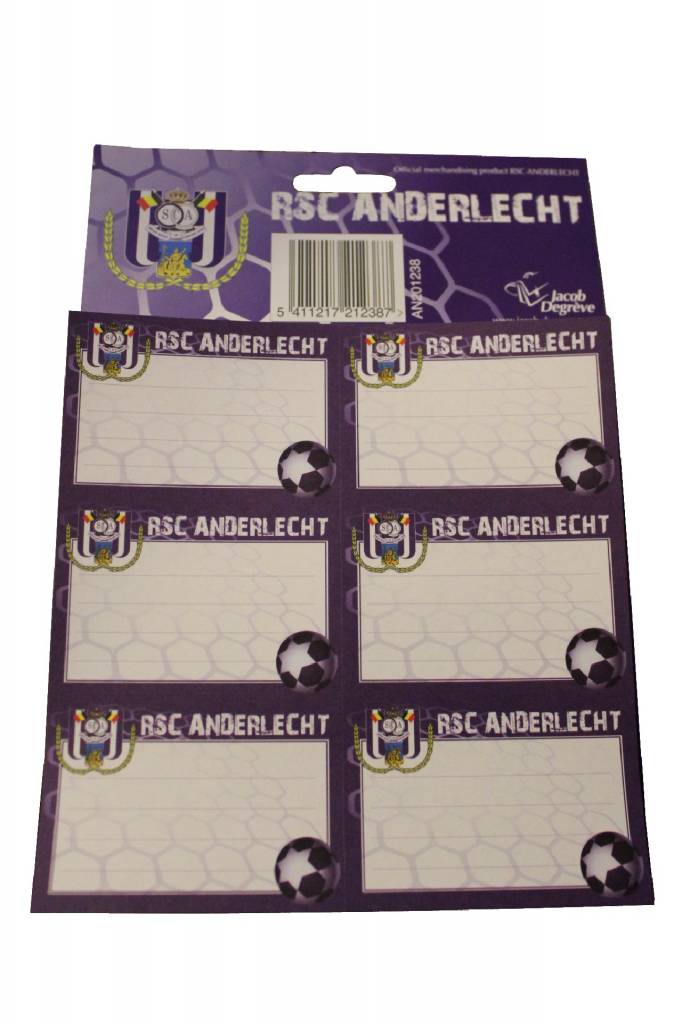 Schoollabels RSC Anderlecht 12 stuks