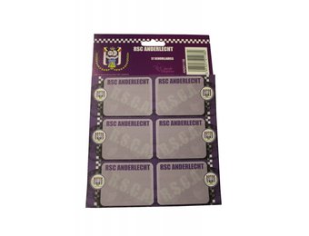 Schoollabels RSC Anderlecht 12 stuks