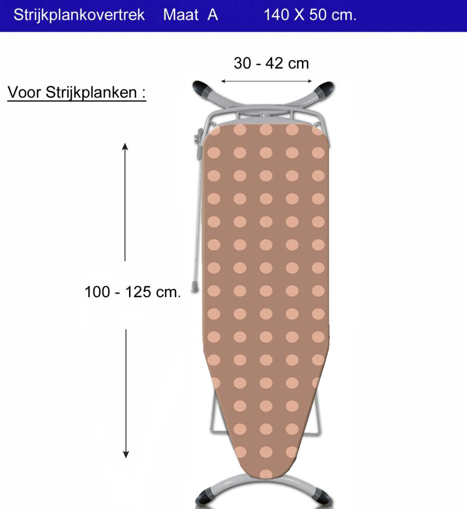 Strijkplankhoes 5 lagen maat  A  "ROESTBOL"